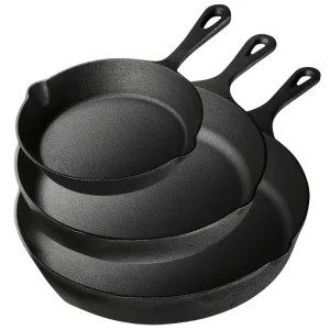3-Piece Cast Iron Skillet Set